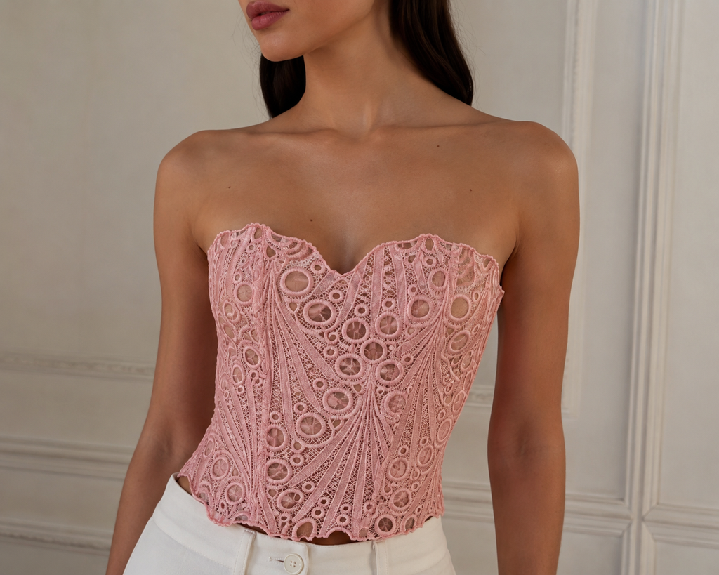 “Blush Lace” Corset Top