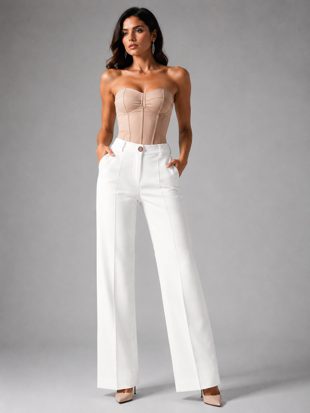 Pantalone Nero Palazzo Elegance