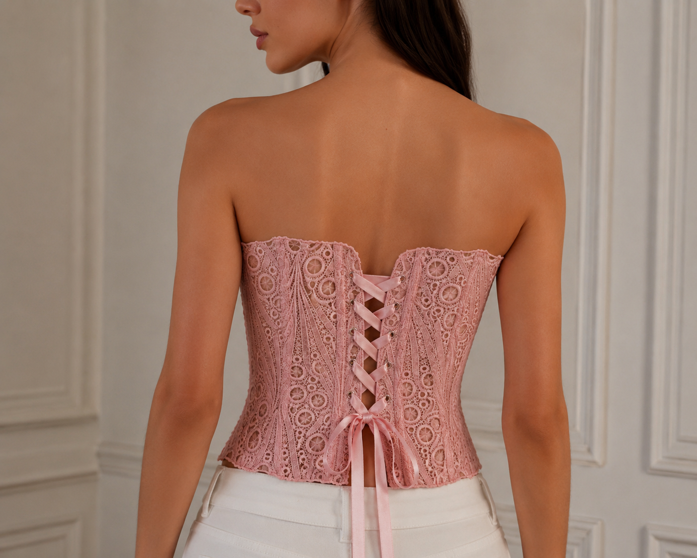 “Blush Lace” Corset Top
