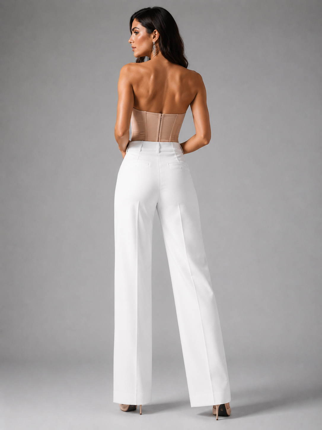 Pantalone Nero Palazzo Elegance